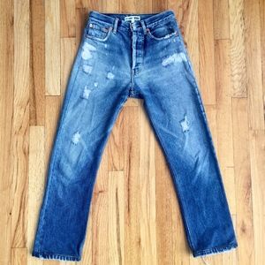 Distressed Levi's Re/Done Jeans